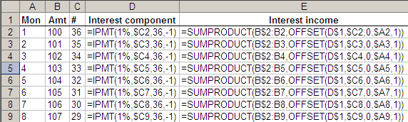 Excel snapshot