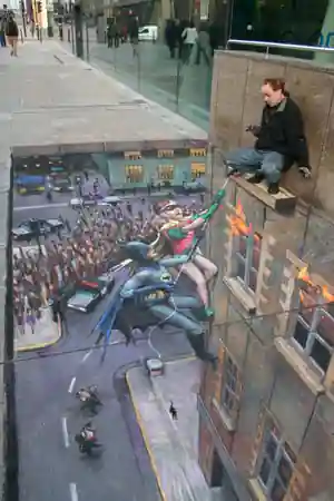 Julian Beever - Batman and Robin