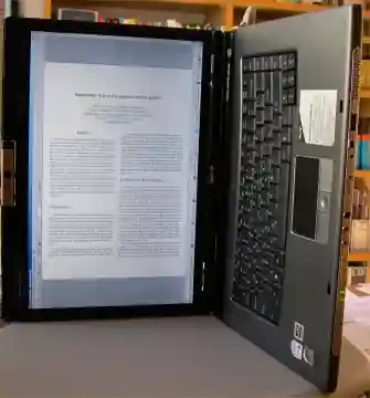 Laptop in portrait mode (rotated)