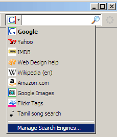 Manage Search Engines
