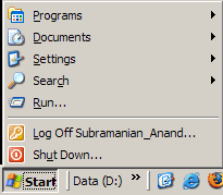 Start Menu settings