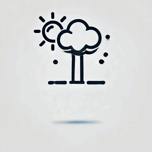 A simple drawing of a recognizable object, like a sun, a cloud, or a tree, in a cartoonish style. The object should be clear and easy to guess. Minimal background details to keep it simple.